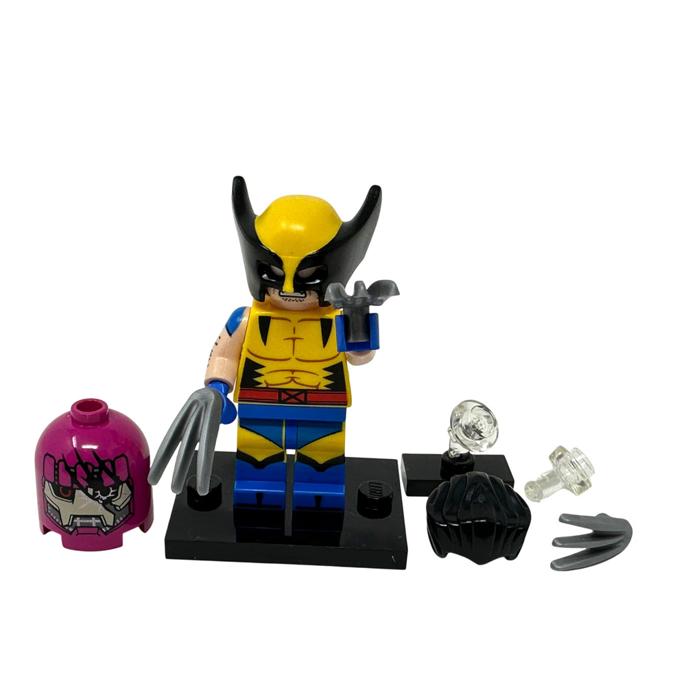 Lego Marvel Wolverine Minifigure Minifig Claws Hair Helmet Mask Series 2 71039